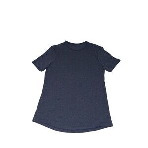 Lululemon Fundamental Tee Mens XS Shirt Blue Crew Neck Casual Stretch Athleisure